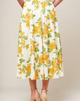 EVERY SUNDAY CREAM WOVEN MIDI SKIRT