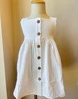 Sleeveless Babydoll Button Dress