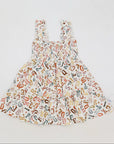 Alphabet Shirred Dress