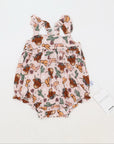 Pink Highland Cow bubble romper