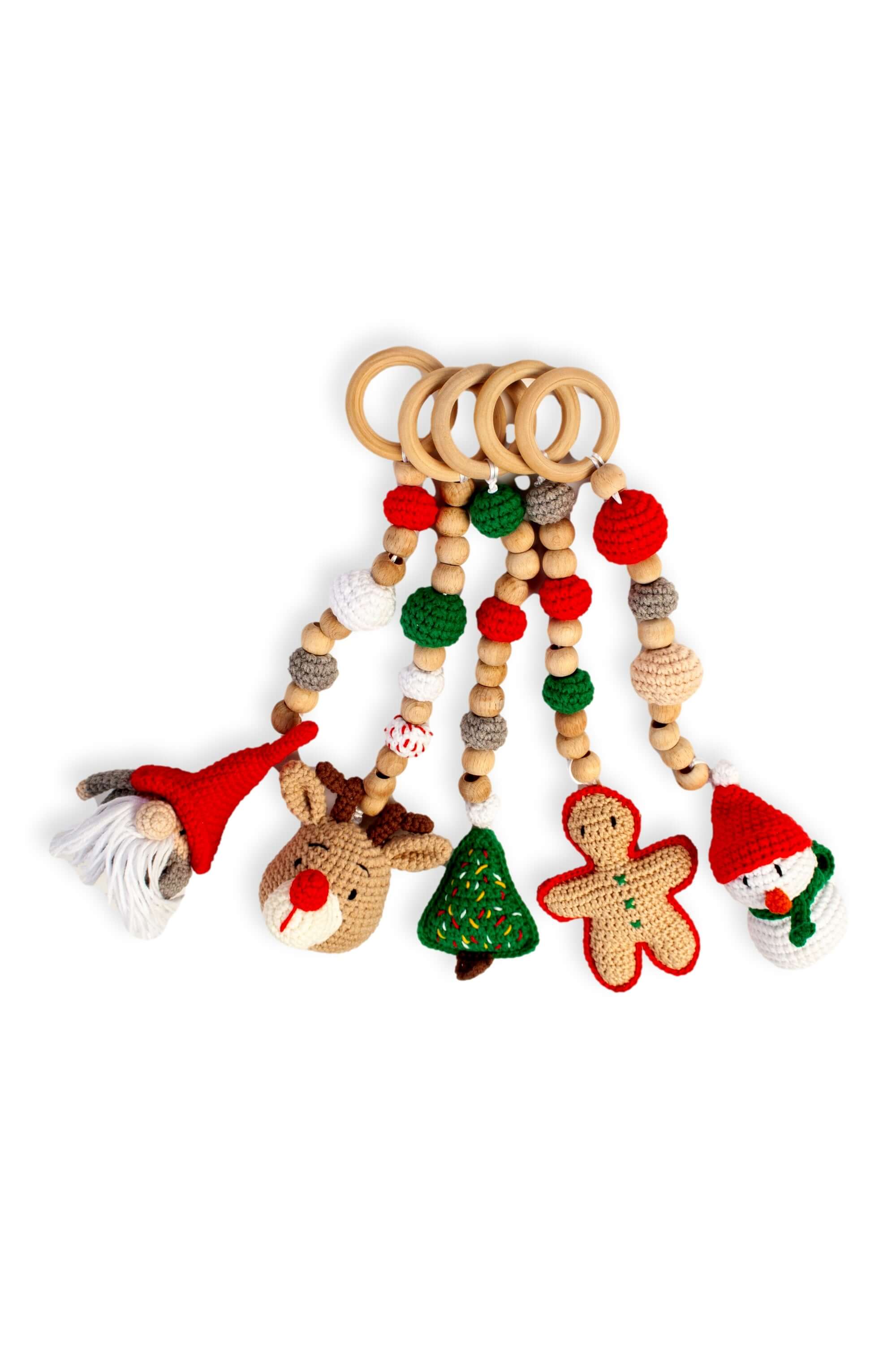 Montessori Baby Gym &amp; Hanging Toys Set | Wooden Play Gym for Babies
