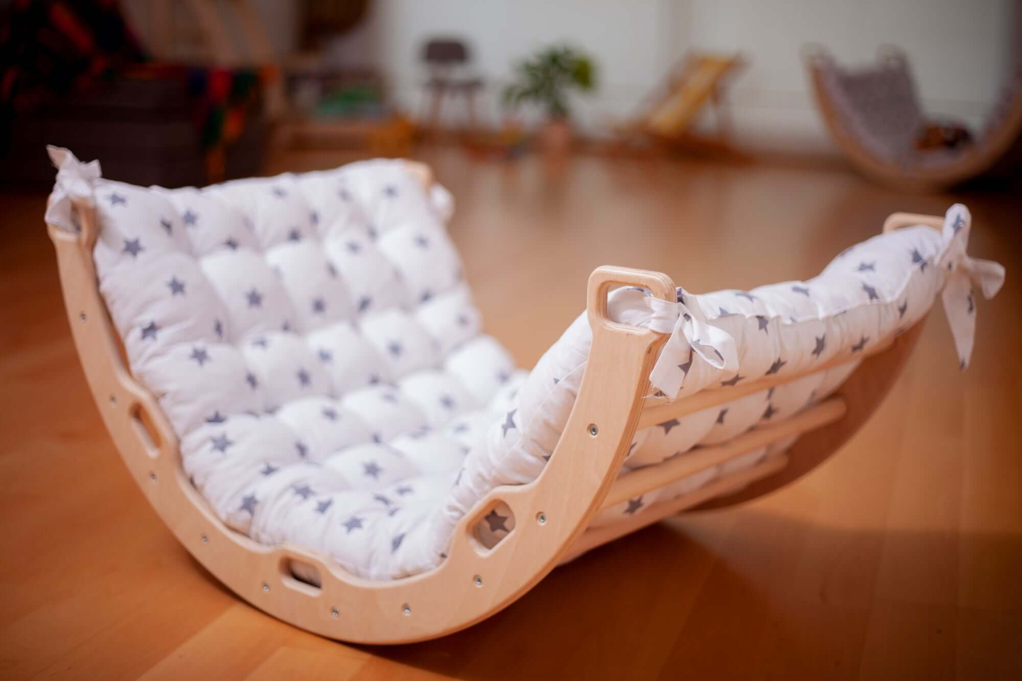 Medium Montessori Climbing Arch/Rocker with Pillow &amp; Ramp Set