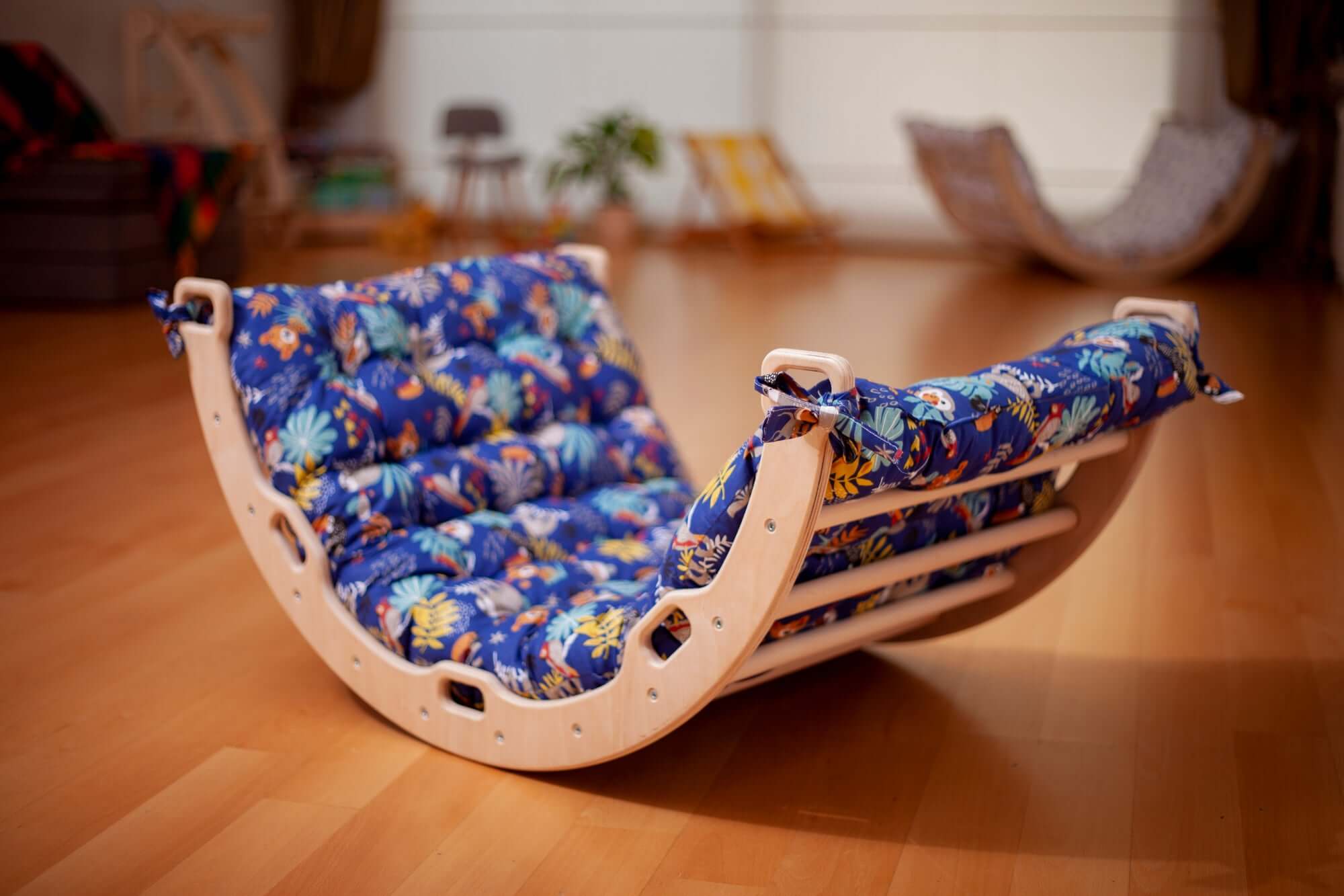 Medium Montessori Climbing Arch/Rocker with Pillow &amp; Ramp Set
