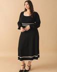 CAUGHT UP SWEATER MIDI DRESS
