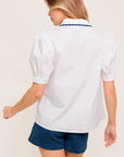 DEEP CONNECTION WOVEN TOP