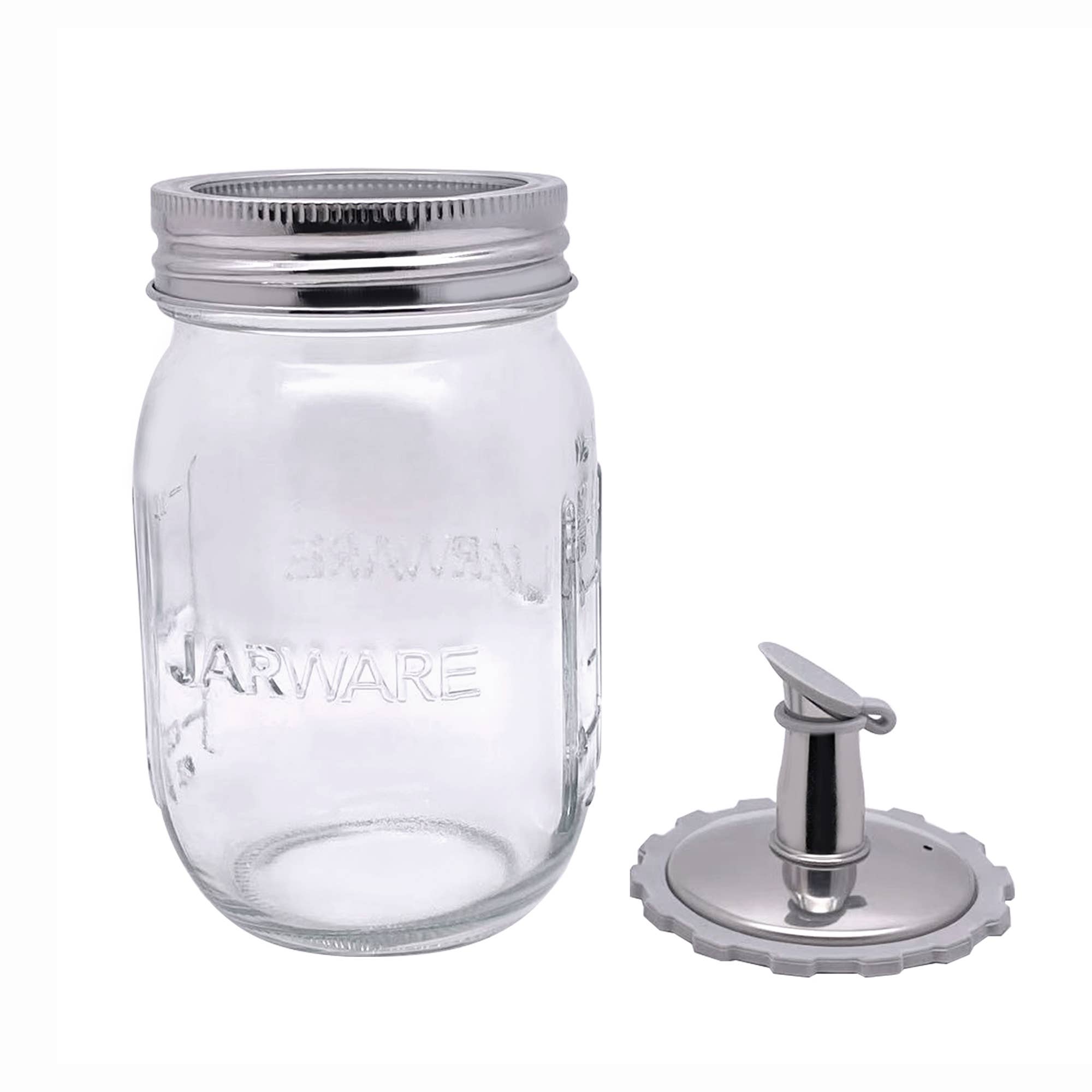 Jarware Glass Mason Jar and Oil Cruet Lid