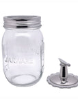 Jarware Glass Mason Jar and Oil Cruet Lid