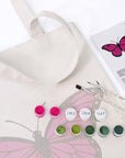 Paint Your Numbers - Pink Flutter Tote Paint by Numbers Kit