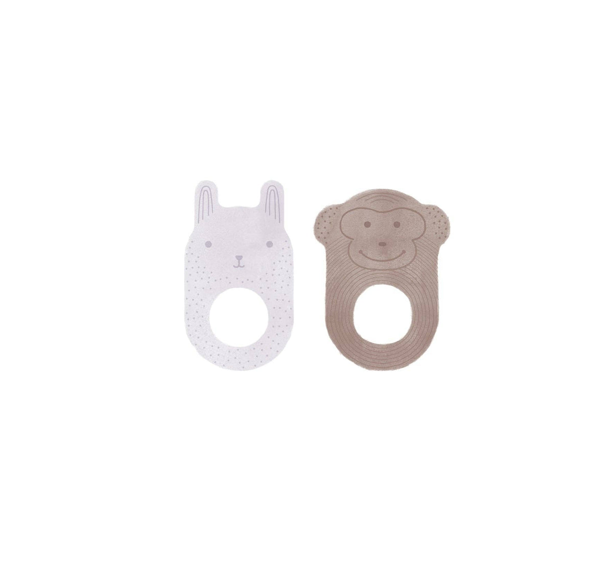 Ninka &amp; Nelson Baby Teether - Pack of 2 - Choko / Lavender