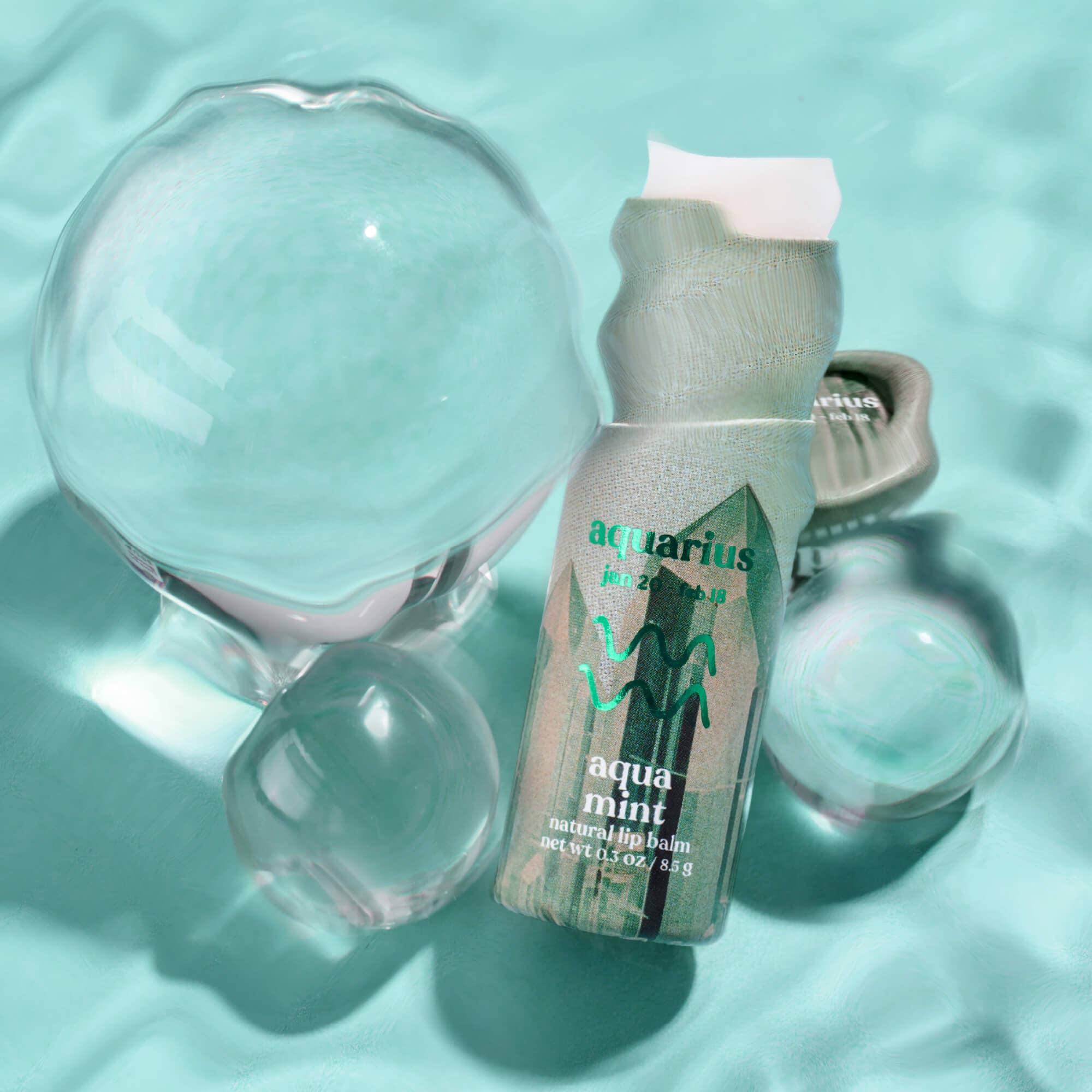 Lip Balm, Zodiac, Aquarius Aqua Mint