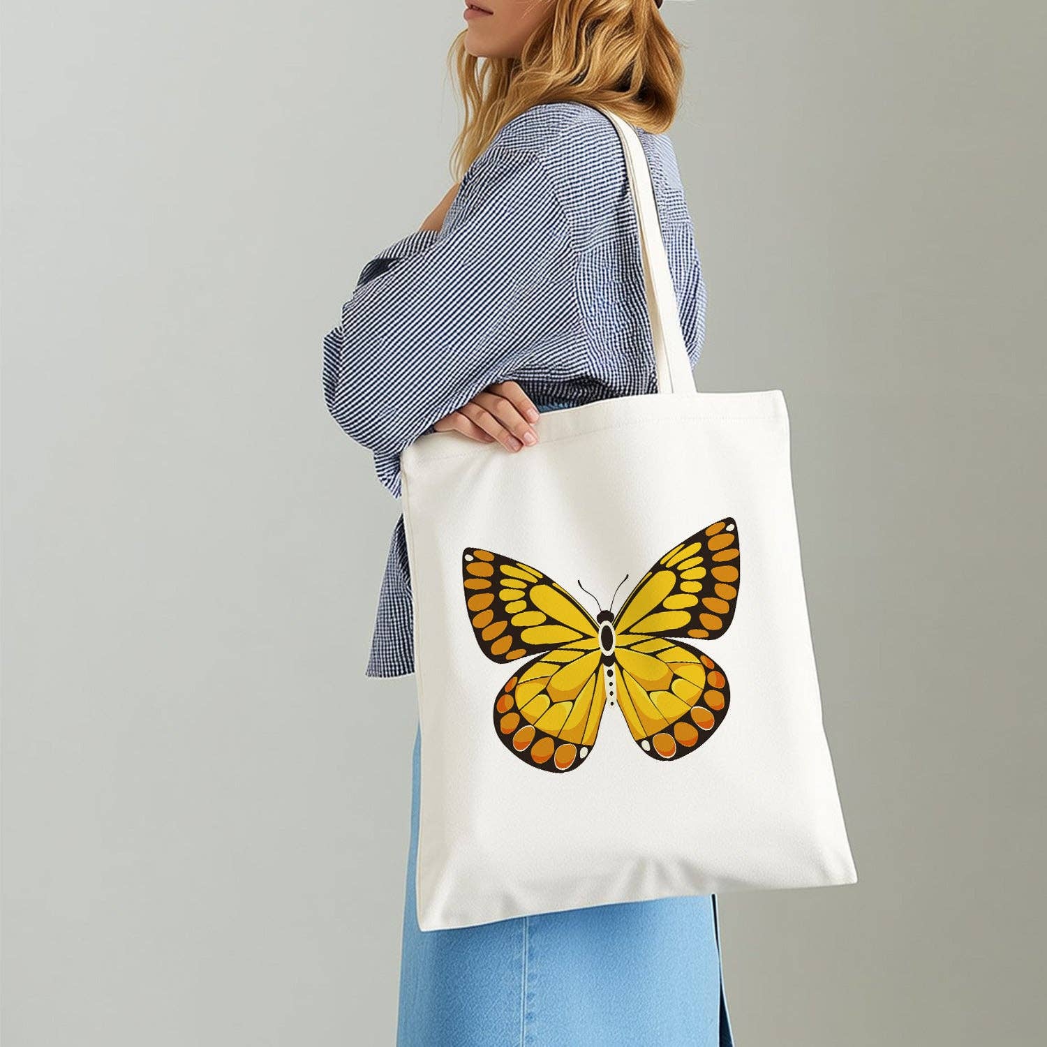 Paint Your Numbers - Golden Monarch Tote – Sunset Butterfly Edition Paint by Numbers Kit