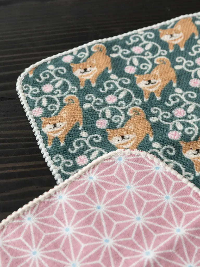 Haikara Little Handkerchief - Shiba, Karakusa Green