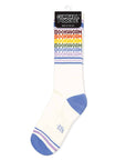 Bookworm - Vintage Rainbow repeat Gym Crew Socks