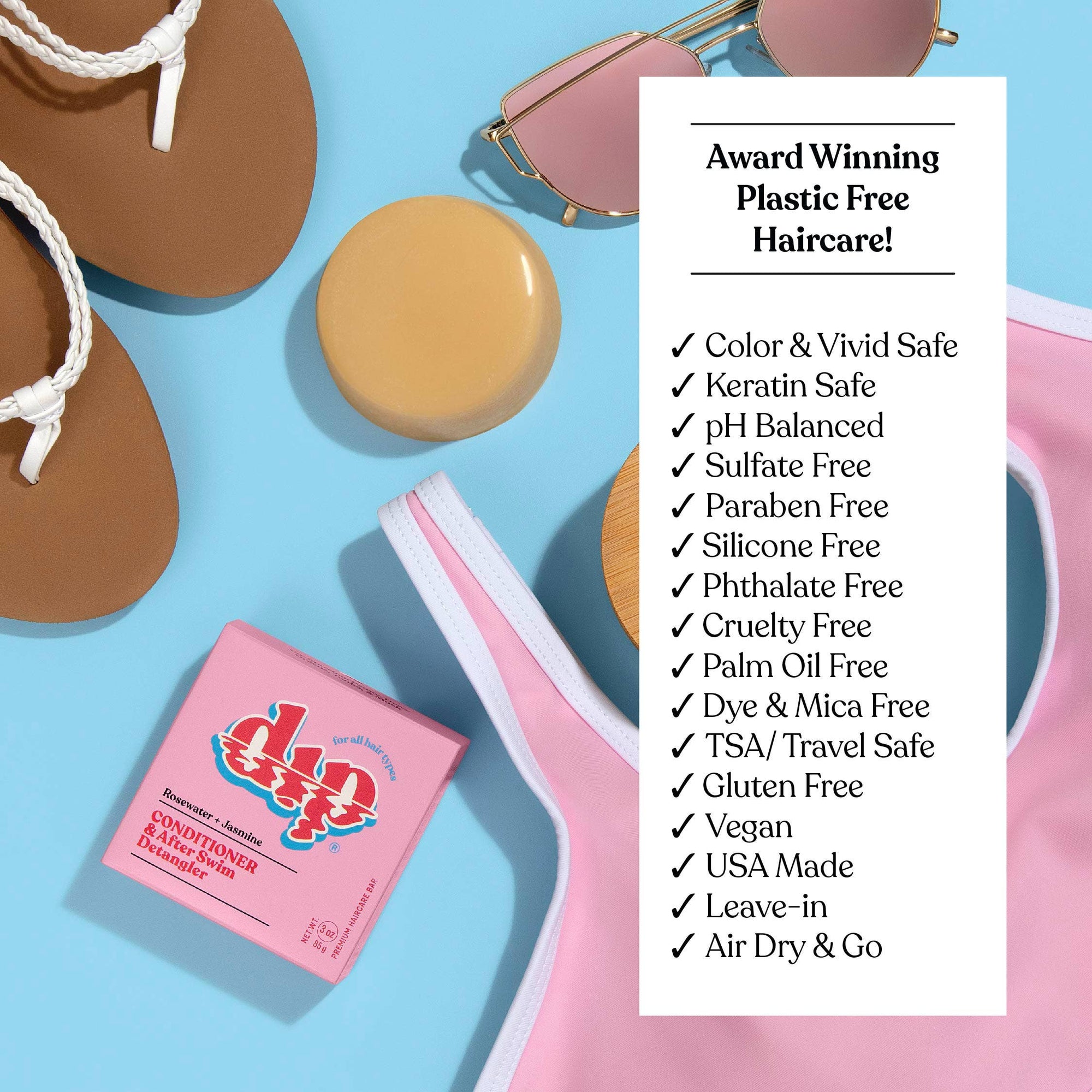 Dip - Mini Dip Conditioner &amp; After Swim Detangler - Rosewater &amp; Jasmine