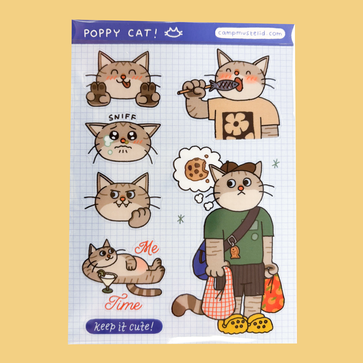 Poppy Cat Sticker Sheet