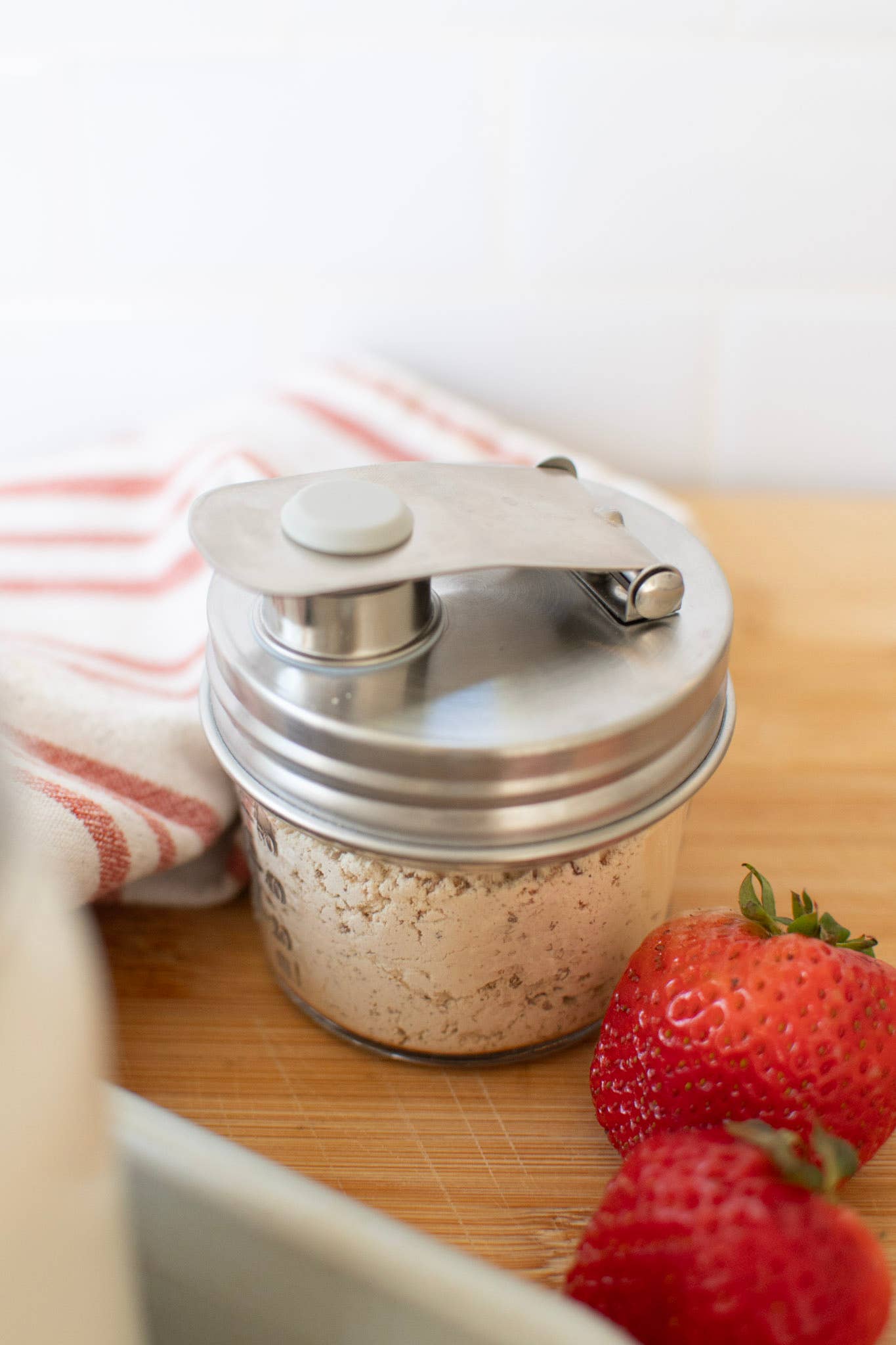 Zefiro - Pourable Jar Lid - Regular Mouth - Stainless Steel