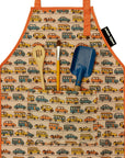 Urban Infant - Little Helper Kids Apron, Washable Cotton/Poly - Traffic