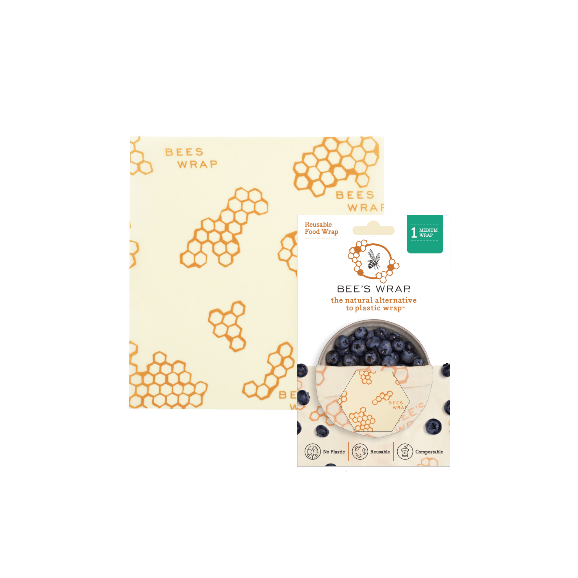 Bee's Wrap - Medium Wrap - Honeycomb