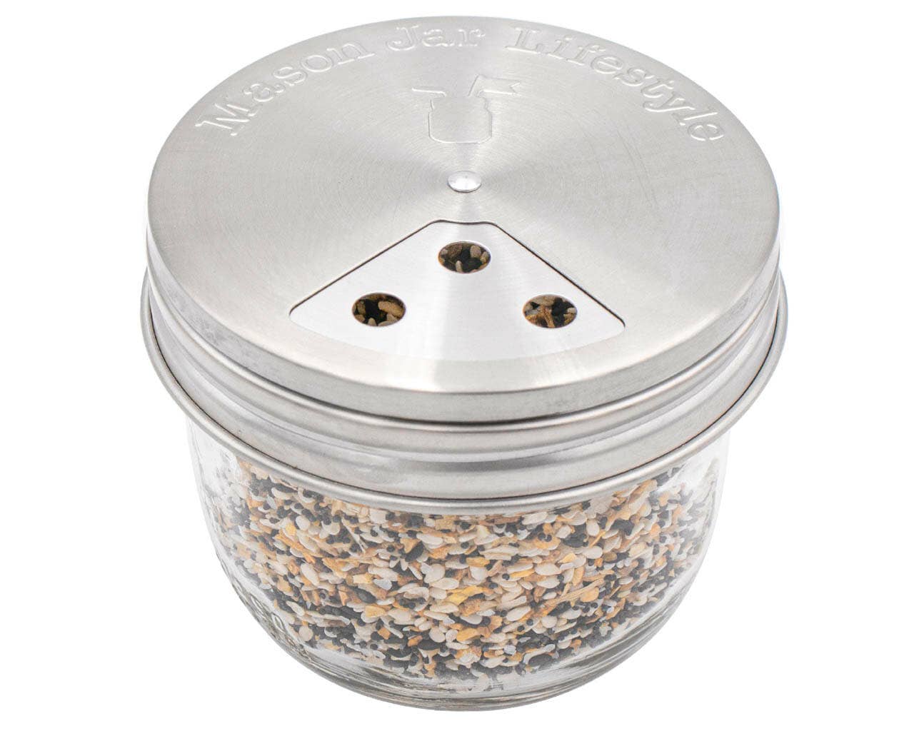 Mason Jar Lifestyle - 4 Pack Stainless Steel Spice Lids
