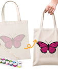 Paint Your Numbers - Pink Flutter Tote Paint by Numbers Kit
