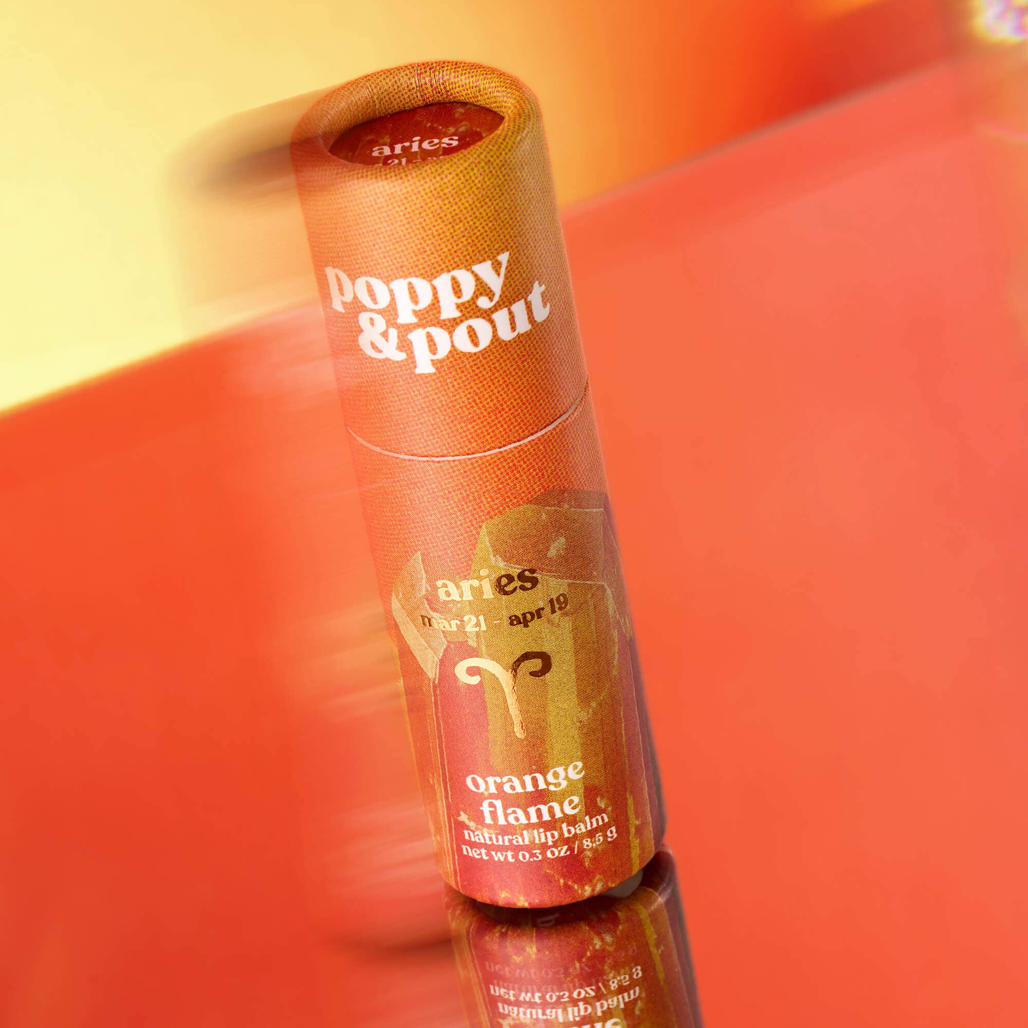 Lip Balm, Zodiac, Aries Orange Flame