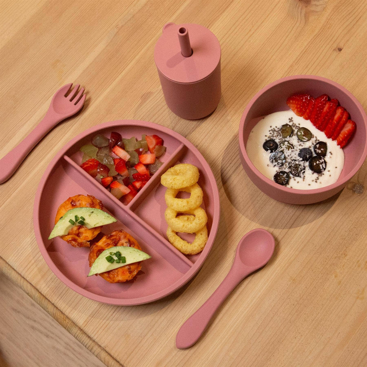 Silicone Baby Divided Suction Plate