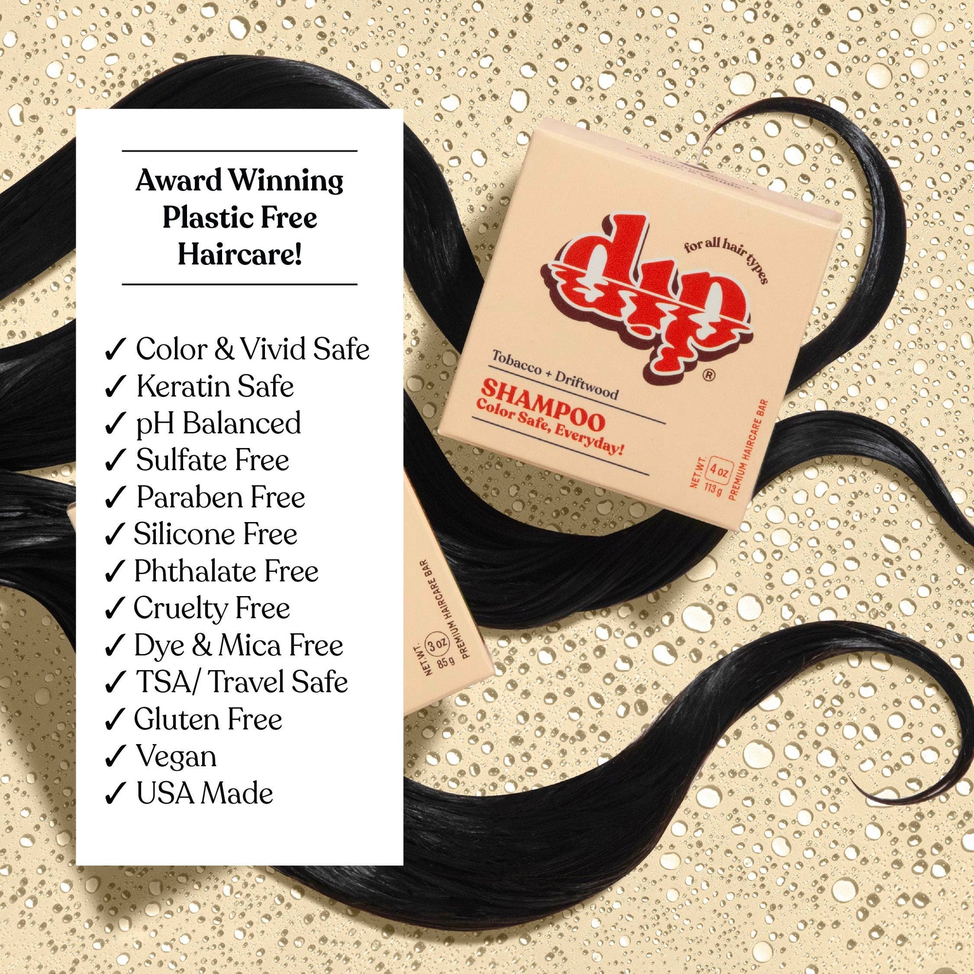 Dip - Color Safe Shampoo Bar for Every Day - Tobacco &amp; Driftwood