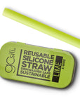 GoSili® 8.5" Extra Wide Silicone Straw, Eco-Friendly, Soft Reusable Boba/Milkshake Collapsible Drinking Straw with Travel Case