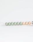 Beaded Wooden & Silicone Pacifier Clip