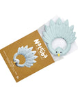 Natural rubber Teether Peacock - Light Blue