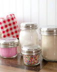 Mason Jar Lifestyle - Sugar Dispensing Stainless Steel Lids for Mason Jars 2 Pack