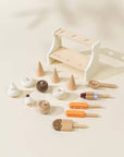 Wooden Ice Cream Stand and Accessories