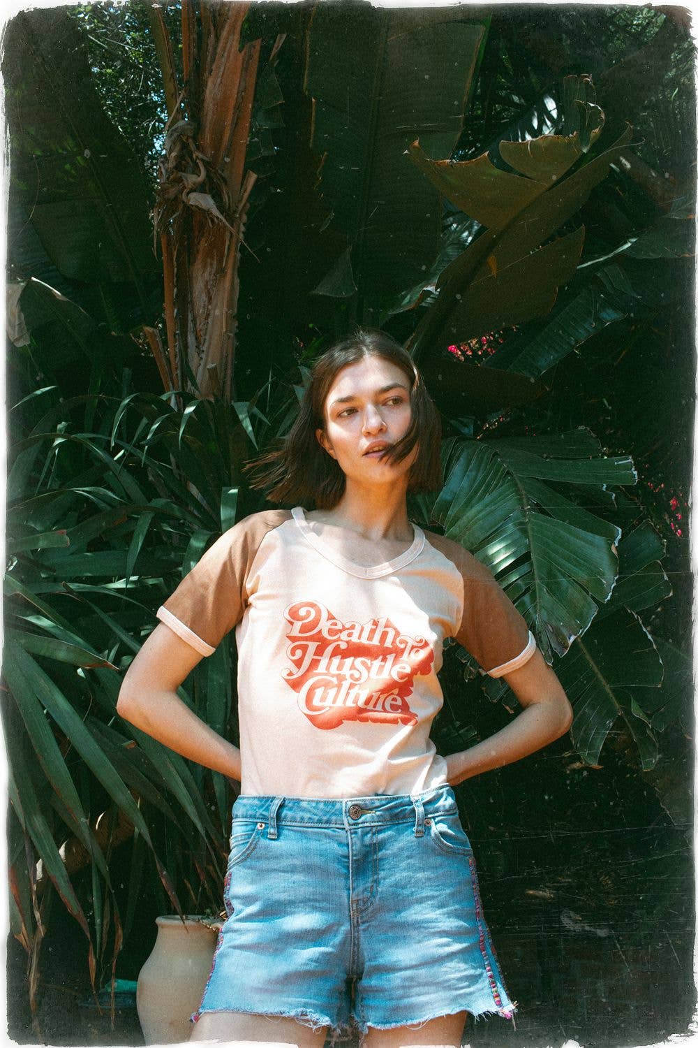 Death to Hustle Culture | Women's Raglan Graphic Te