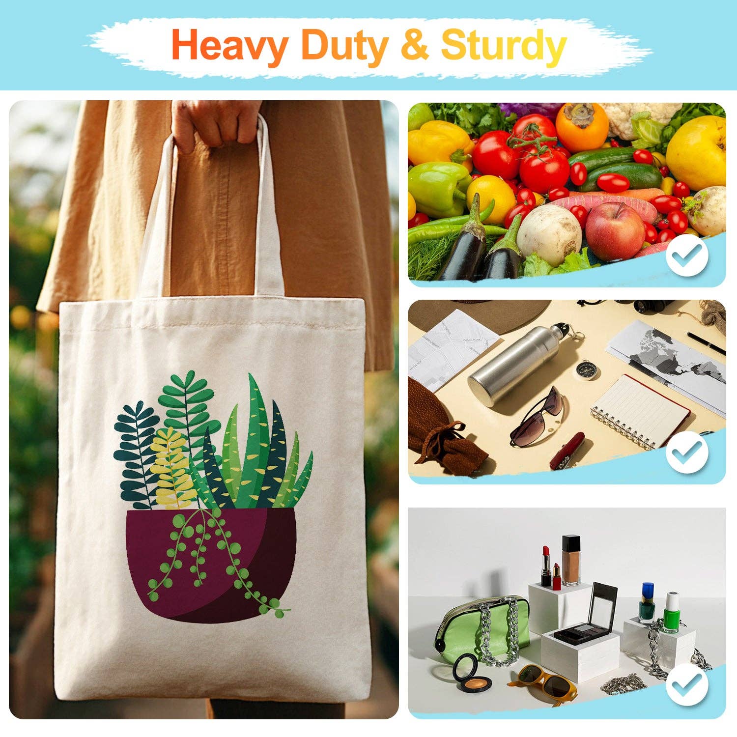 Paint Your Numbers - Succulent Garden Tote Paint by Numbers Kit
