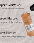 Powder-to-Foam Face Wash with Upcycled Willow Bark + Papaya
