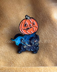 Headless sliding enamel pin