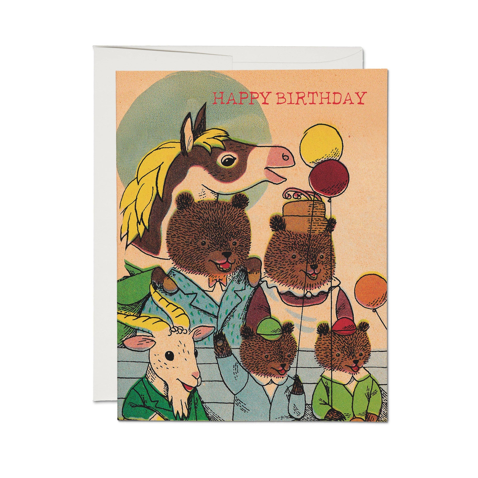 Richard Scarry Birthday Gang greeting card