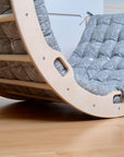 Montessori Arch/Rocker with Gray Dinosaur Pattern Pillow Set
