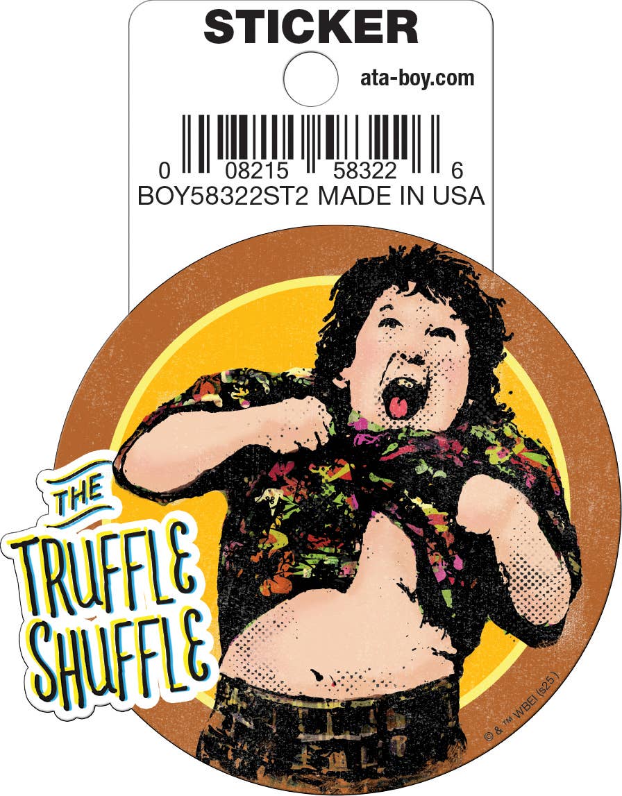 Goonies Truffle Shuffle Die Cut Sticker