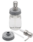 Mason Jar Lifestyle - Satin / Brushed Finish Soap Pump Dispensers for Mason Jars