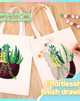 Paint Your Numbers - Succulent Garden Tote Paint by Numbers Kit