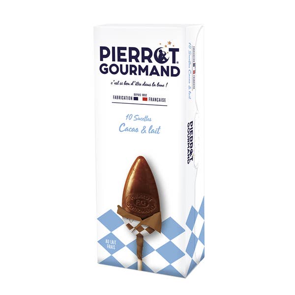 Pierrot Gourmand Milk Chocolate Lollipops