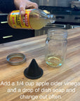 Jarware Silicone Fruit Fly Trap, Regular Mouth Mason Jar