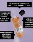 Powder-to-Foam Face Wash with Upcycled Willow Bark + Papaya