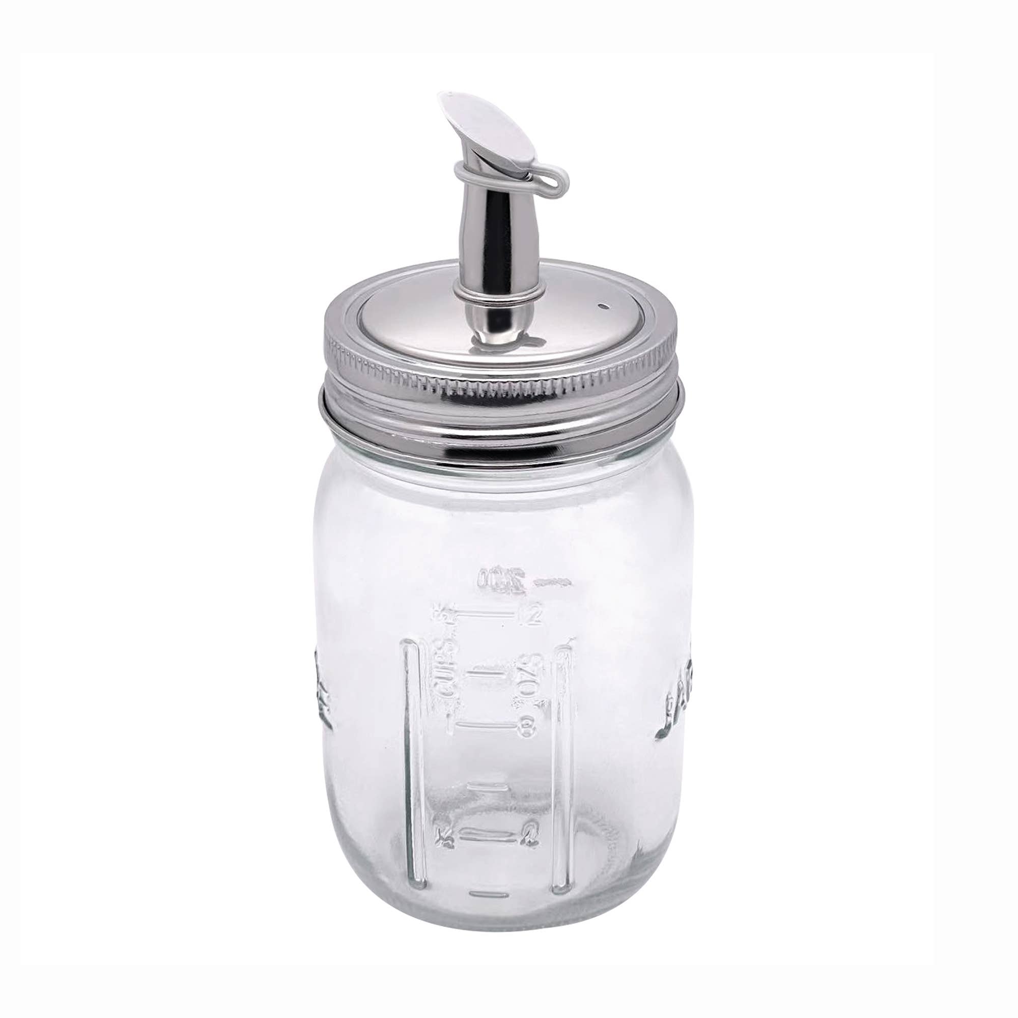 Jarware Glass Mason Jar and Oil Cruet Lid