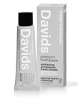 Davids travel size premium toothpaste  /  charcoal+peppermin