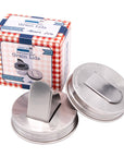 Mason Jar Lifestyle - Grain Dispenser Stainless Steel Lids for Mason Jars 2 Pack