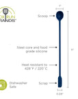 Fox Run Silicone Jar Scraper, Dual Sided, 11"