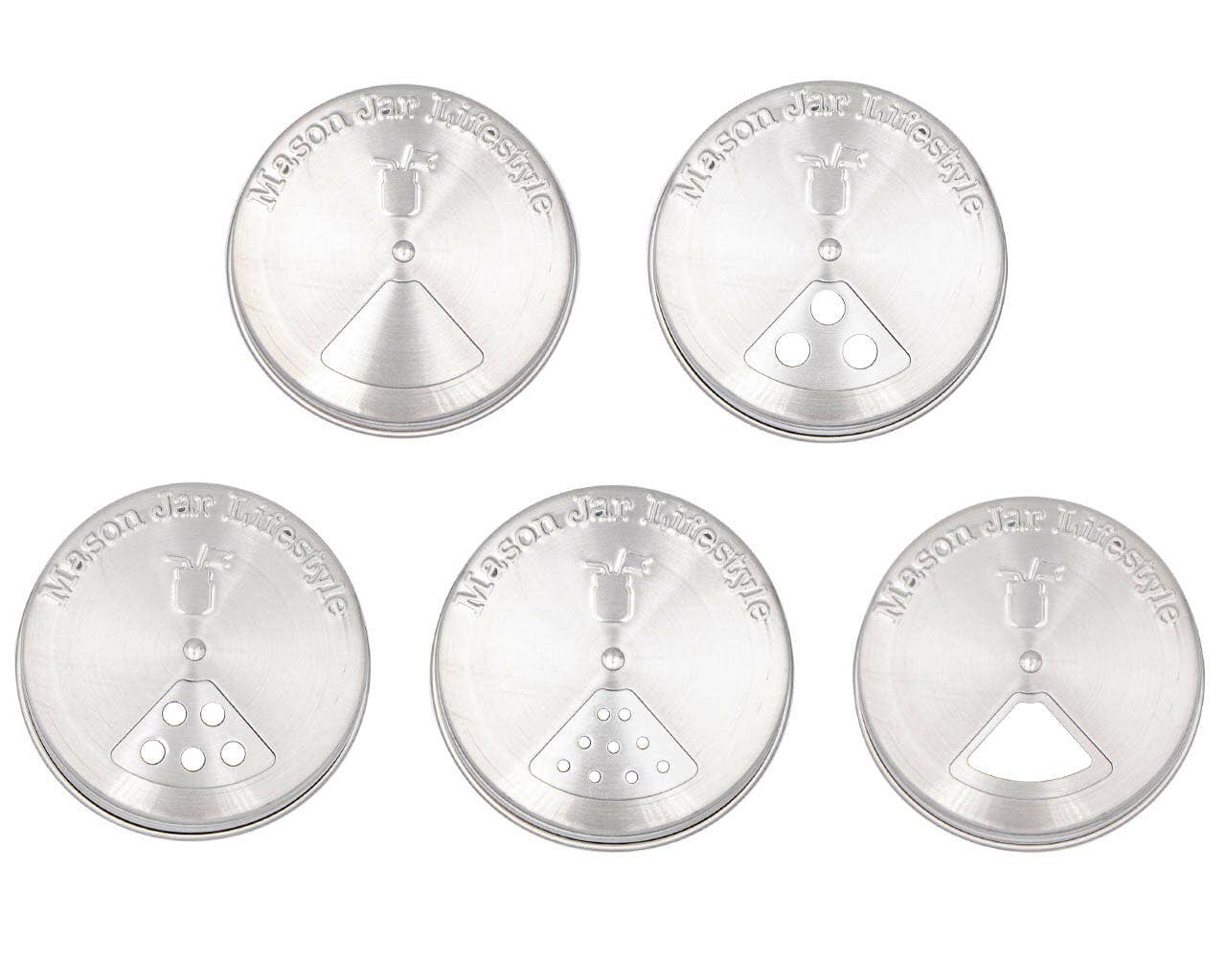 Mason Jar Lifestyle - 4 Pack Stainless Steel Spice Lids