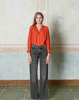 Long Sleeve Button Down Blouse